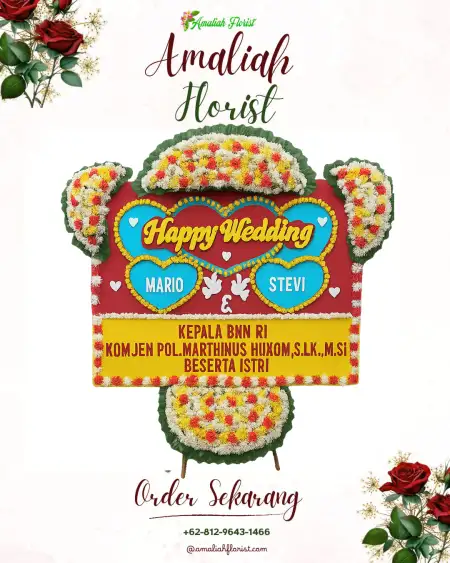 Papan Bunga Pernikahan pakenjeng
